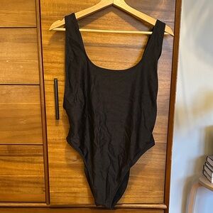Aerie Shiny Ribbed High Cut Swimsuit
